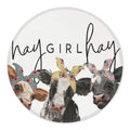 Znzd Hay Girl Hay Rustic Dairy Cows With Bandanas Mouse Pad 7.9 X 7.9 Inch,Farmhouse Cow Non-Slip Rubber Base Mousepads For Home