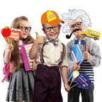Konsait 46Count Back To School Photo Booth Props, First Day Of School Welcome Decorations,Apple Pencil Stationery Chalkboard Dec