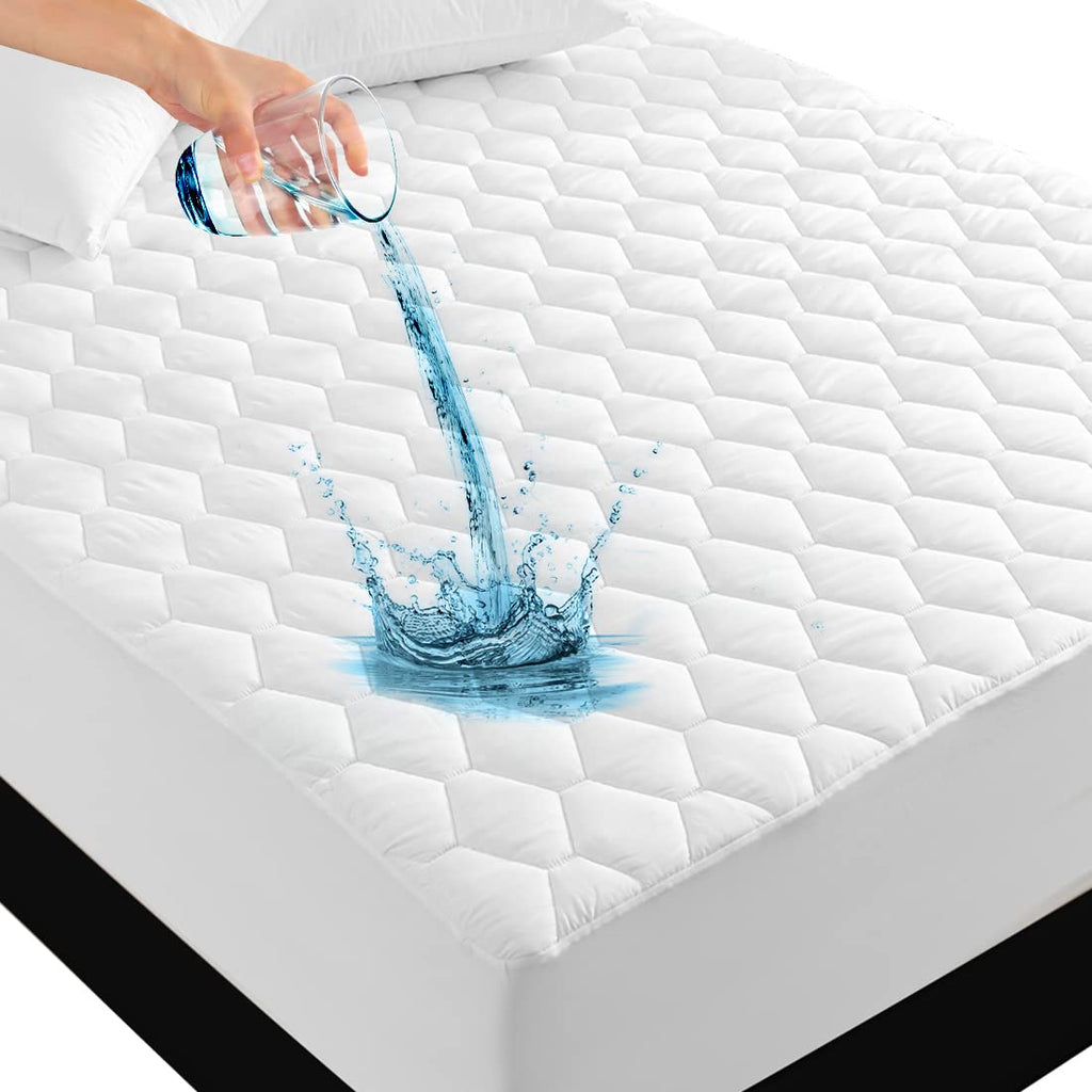 Unilibra Cal King Mattress Cover Waterproof, Deep Pocket Mattress Pad Protector Up To 18 Inches, Breathable Hollow Cotton Fillin
