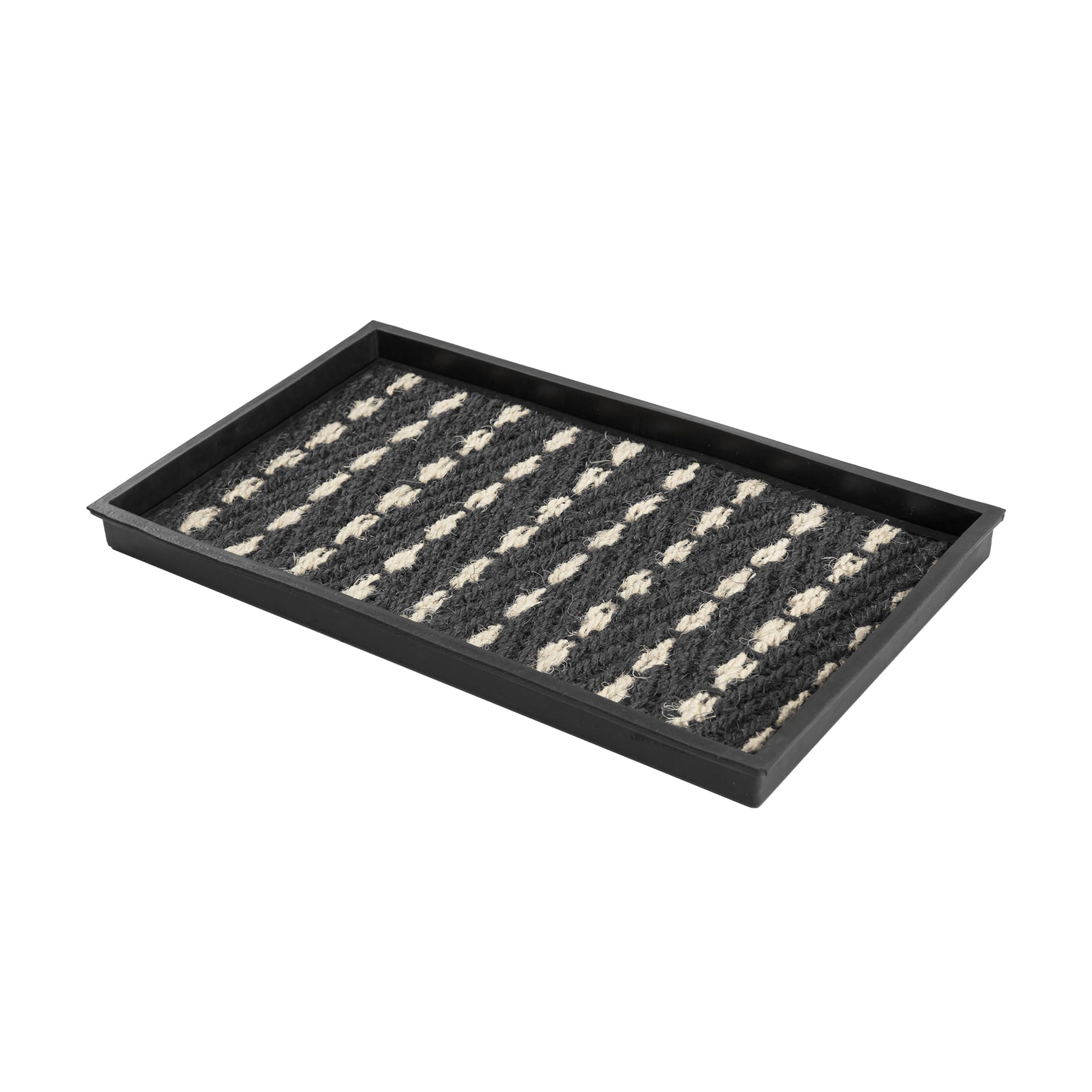 Anji Mountain Heavy Duty Waterproof Rubber Shoe Storage Mat Organizer/Boot Storage Tray Multi Use For Entryway With Coir, Gray A