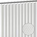 Clara Clark White Shower Curtain - Waterproof Shower Curtains For Bathroom, Waffle Shower Curtain Fabric, Heavy Duty Bathroom Cu