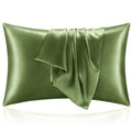 Bedelite Satin Silk Pillowcase For Hair And Skin, Cedar Green Pillow Cases Standard Size Set Of 2 Pack, Super Soft Pillow Case W