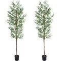 CETRD Artificial Olive Tree, 6FT Tall Faux Olive Trees 72in Outdoor Fake Potted Silk Plant with Trunk and Realistic 648 Leaves a