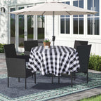 Ehousehome Outdoor And Indoor 60Inch Round Tablecloth With Umbrella Hole And Zipper, Waterproof Zippered Patio Table Cloths, Spring/Summer Table Covers For Backyard Circular Table/Bbqs/Picnic