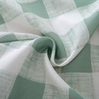 Hipinger Outdoor Tablecloth With Umbrella Hole And Zipper, Patio Table Cloth,Heavyweight Stain Resistant Waterproof,60 Inch Square, Green Checkered