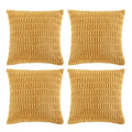 Fancy Homi 4 Packs Mustard Yellow Decorative Throw Pillow Covers 22X22 Inch For Living Room Couch Bed Sofa, Rustic Farmhouse Boh
