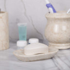 Creative Home Natural Champagne Marble Bar Soap Dish Soap Tray Holder Accessories Tray For Bathroom Vanity Countertop Kitchen Si