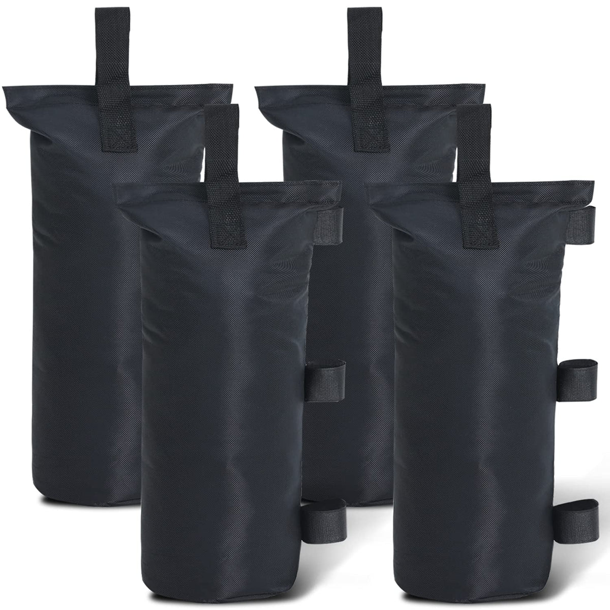 Abccanopy Canopy Weights Set Of 4-112Lbs Sand Bags For Pop Up Tent, Weight Bags For Outdoor Gazebo, Trampoline, Pergola, Black (Without Sand)