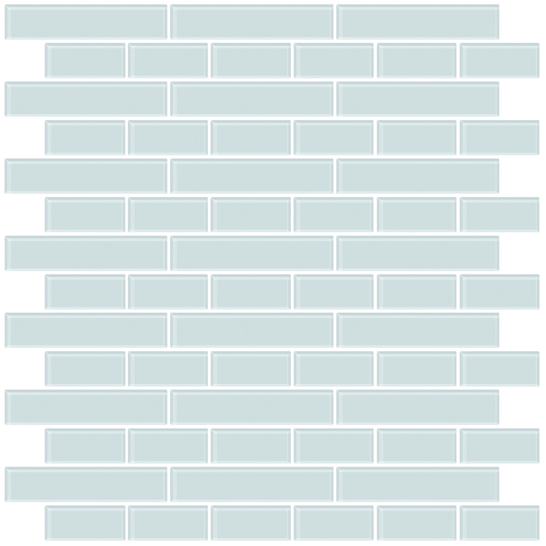 In Home NH2361 Sea Glass Peel & Stick Backsplash Tiles, Blue