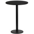 Flash Furniture 24'' Round Black Laminate Table Top With 18'' Round Bar Height Table Base