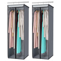 Univivi Garment Bags for Hanging Clothes, Cloth Bag 54 In, 2 PCS, Grey