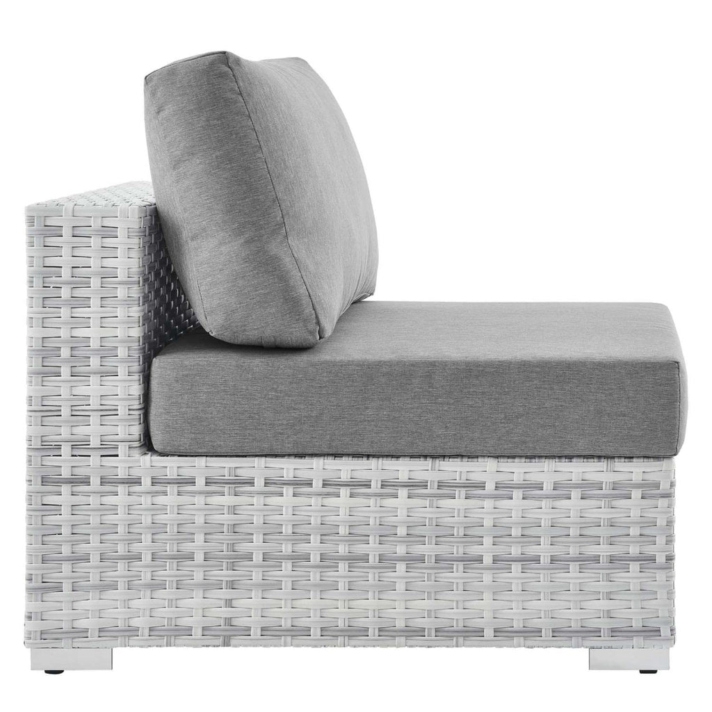 Modway EEI-4298-LGR-GRY Convene Outdoor Patio Chair Armless, Light Gray Gray