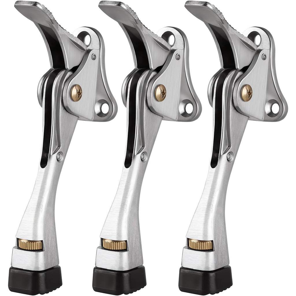 Grotheory Door Stoppers Kickdown Door Stops Set Of 3 Heavy Duty Doorstops Door Stops For Bottom Of Door 4 Inch Easy Kick Down Do