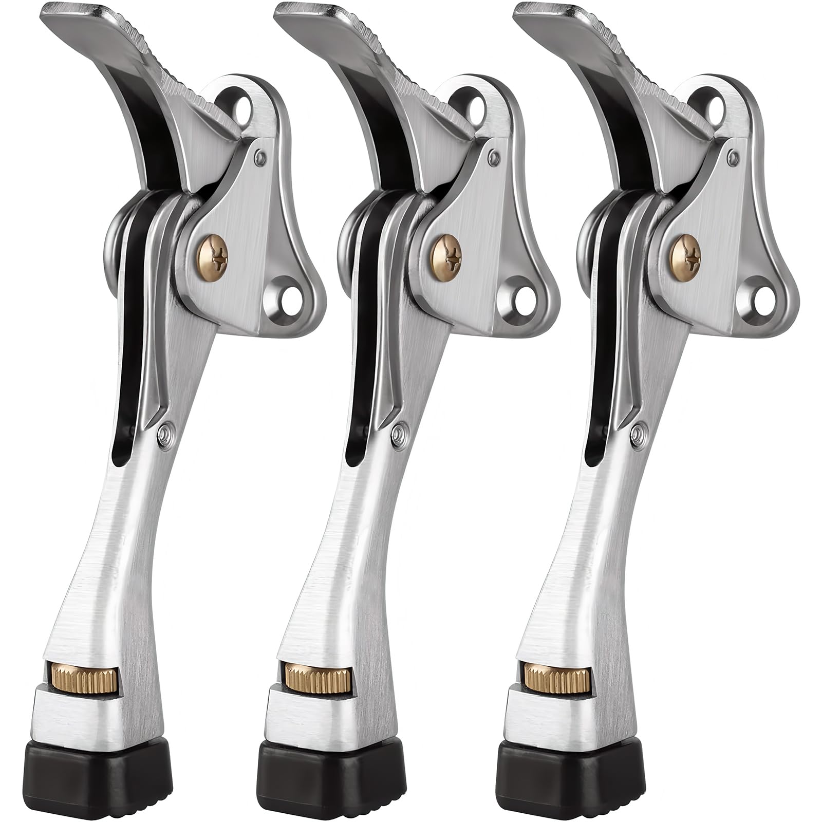 Grotheory Door Stoppers Kickdown Door Stops Set Of 3 Heavy Duty Doorstops Door Stops For Bottom Of Door 4 Inch Easy Kick Down Do