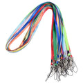 Wisdompro 20 Pack Of 17 Inch Colorful Nylon Neck Strap Lanyard With J Hook Clip & Tone Split Ring For Usb Flash Drive, Keys, Id