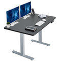 VIVO Electric 48 x 30 in Standing Desk, Memory Height Adjustment, 1B Series, Holds 220 lbs, One-Piece Black Top, Gray Frame, DES