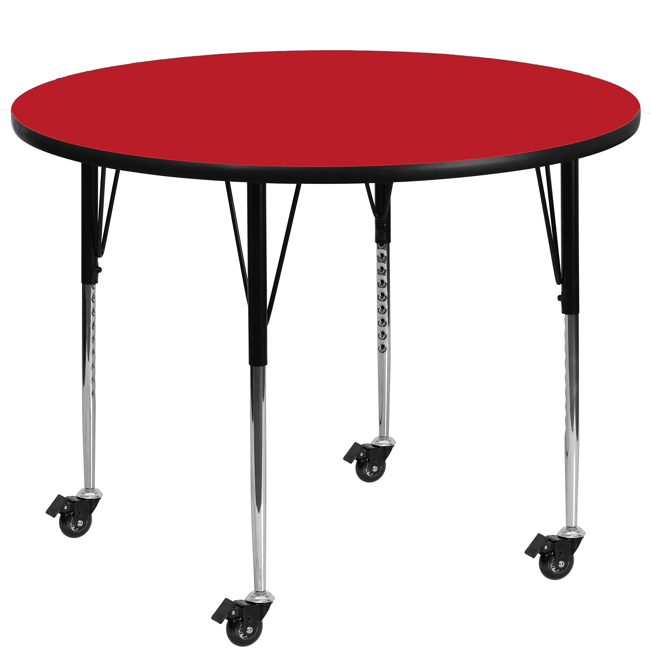 Flash Furniture 48 Rnd Red Activity Table, 48" W X 48" D X 30.5" H