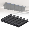 FULUPET Garage Ceiling Storage Racks for 5 Bins, 17 Heavy Duty Steel Rails, Overhead Garage Storage Rack for 27 Gallon Totes, P