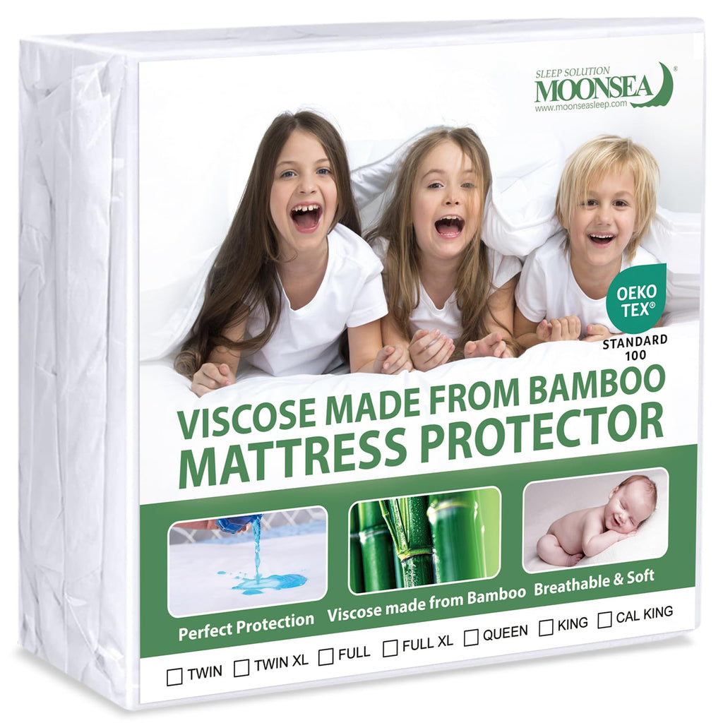 King Mattress Protector, Skin Friendly And Breathable King Size Mattress Cover, Viscose Made From Bamboo Cooling Jersey Mattress Pad With 18' Deep Pocket