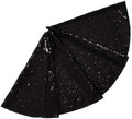 ShinyBeauty Tree Skirt-Sequin Tree Skirt Christmas Tree Skirt Cross Stitch Kits Tree Skirt Glitter -0913S (48Inch, Black)