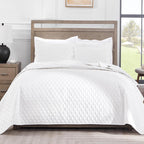 Exclusivo Mezcla Ultrasonic California King Size Quilt Bedding Set With Pillow Shams, Lightweight Quilts Cal King Size, Soft Bed