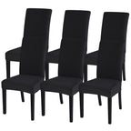 Searchi Dining Room Chair Covers Set Of 6, Stretch Jacquard Parsons Chair Slipcovers Removable Washable Kitchen Chair Protector Cover For Dining Room, Hotel, Ceremony (Black Rhombus)