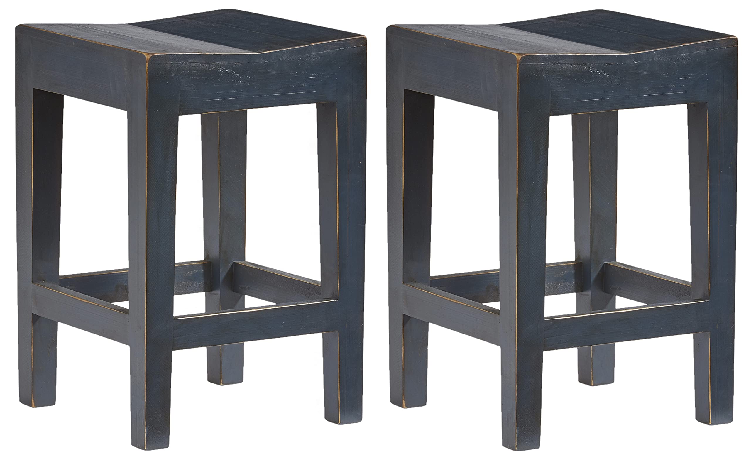 Progressive Furniture Farmhouse Counter Stools Set of 2, Blue