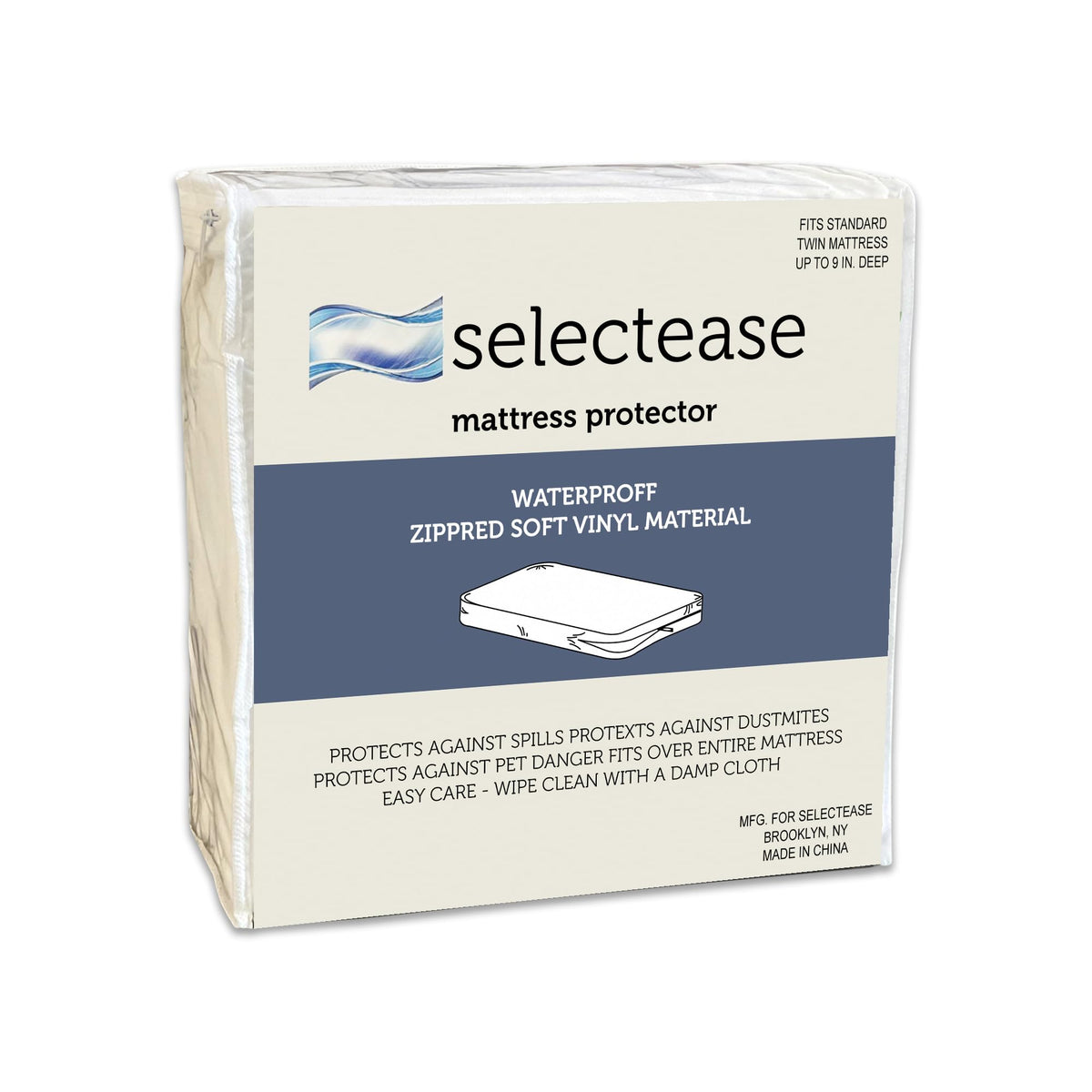Spinal Sleep, Premium Zippered Mattress Protector With Breathable And Noiseless Feature, Water Proof, Premium Quality Fabric Zip
