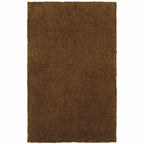 HomeRoots 508990 10 x 13 ft. Brown Shag Hand Tufted Handmade Stain Resistant Rectangle Area Rug