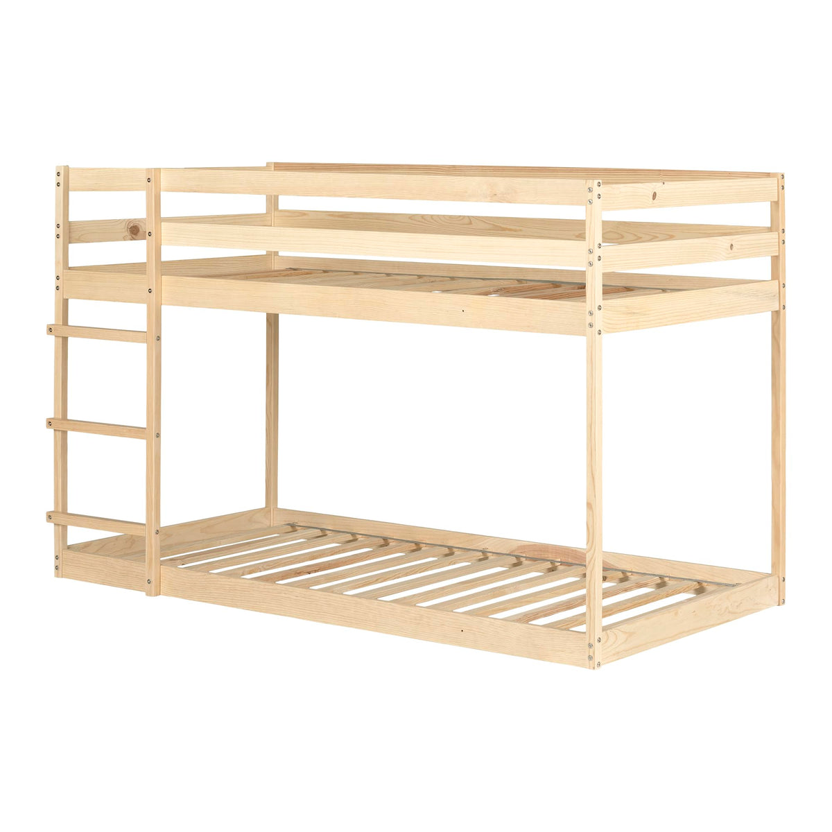 South Shore Sweedi Wood Bunk Bed, Twin, Natural