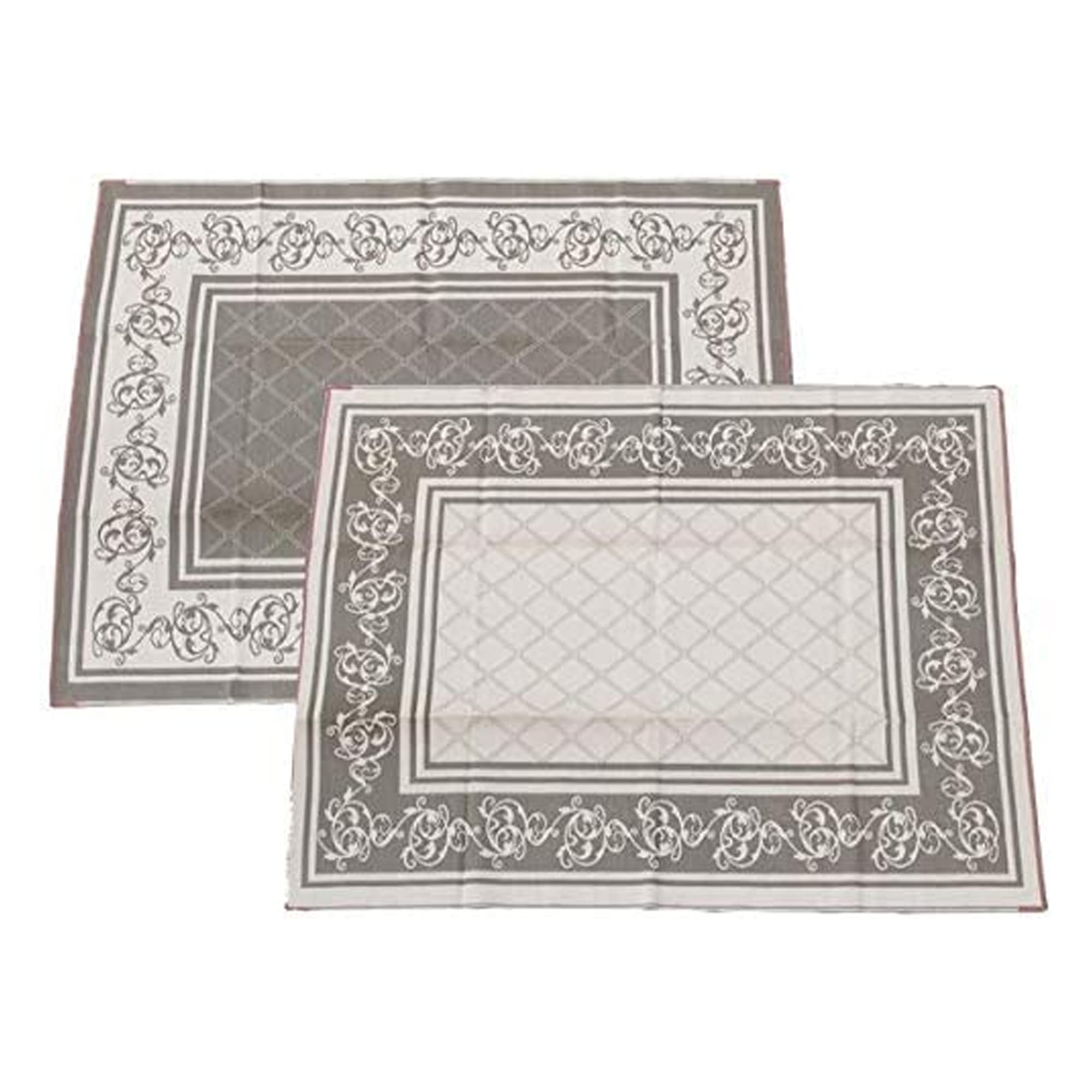 Eez Rv Products 9Ft X18Ft Vine Brown Heavy Duty Reversible/Durable Outdoor Rv Mats Come With Large Storage Bag & 6 Sets Of Stake