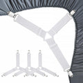 Raytour Bed Sheet Holder Straps Fitted Sheet Keepers Bedsheet Holders Fasteners - Elastic Adjustable Bedsheet Holders For A Wrin