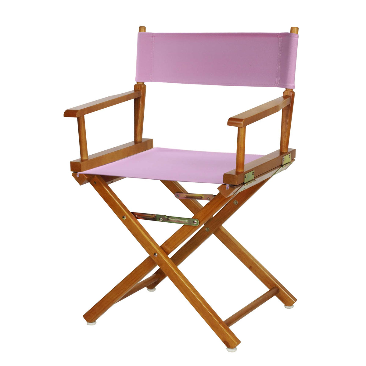 Casual Home 200-55/021-22 18&quot; Honey Oak Frame-Pink Canvas Director Chair Classic Height, Oakframe