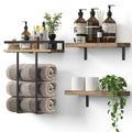 QHMCHLDZ Towel Racks for Bathroom-Wall Mounted Floating Shelves for Wall Bathroom Bedroom Kitchen Living Room, Hanging Book Shel