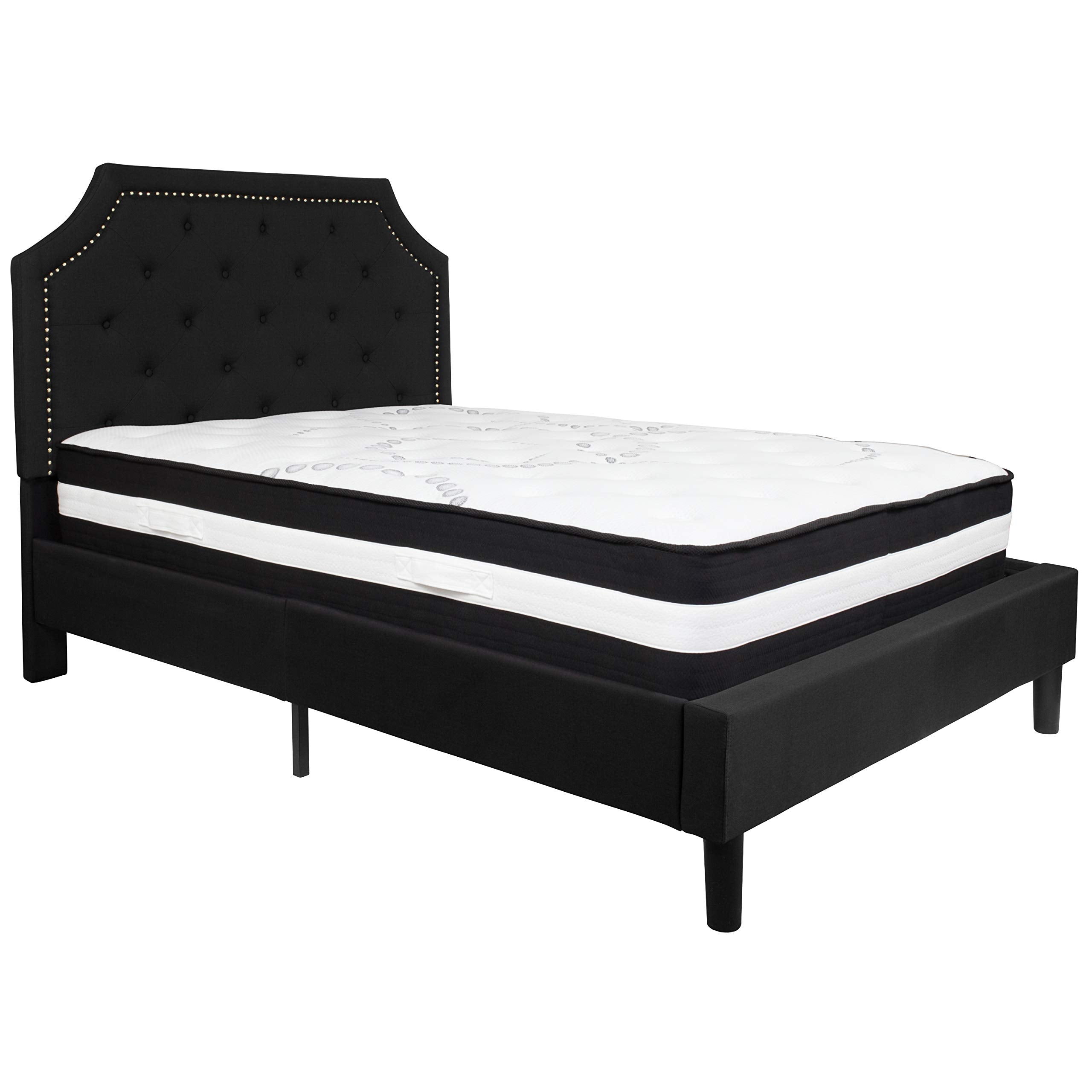 Flash Furniture Brighton Full Size Tufted Upholstered Platform Bed - Thumbnail 3