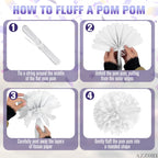 16Pcs Tissue Paper Flowers - White Paper Flowers Purple Tissue Paper Flowers Decorations For Wall Lavender Tissue Paper Flowers