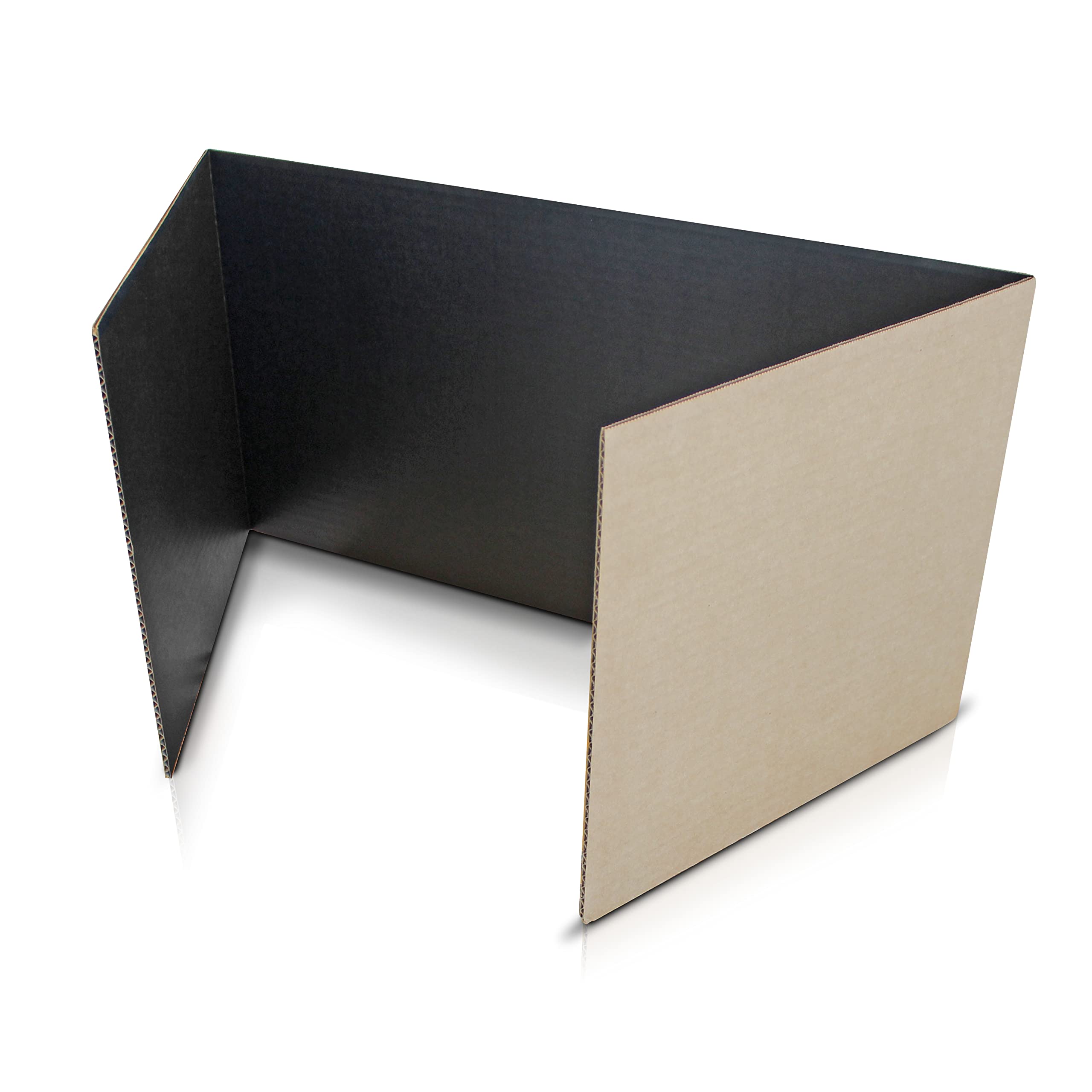 Flipside Products 12   x 48    Black Study Carrel, Privacy Boards, Student Privacy and Focus Booth for The Classroom, Desk Divid