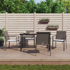 vidaXL 7-Piece Outdoor Patio Dining Set with Cushions - Weather-Resistant PE Rattan and Stable Steel Frame, Brown Accent