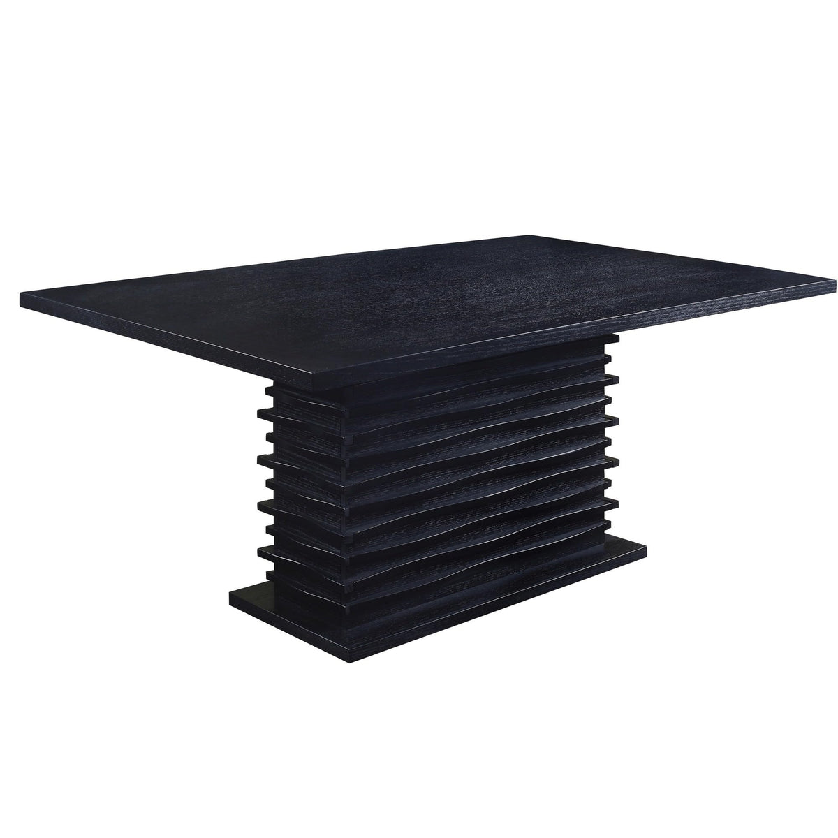 Benjara Benzara Elegantly Designed Wooden Dining Table, Black,