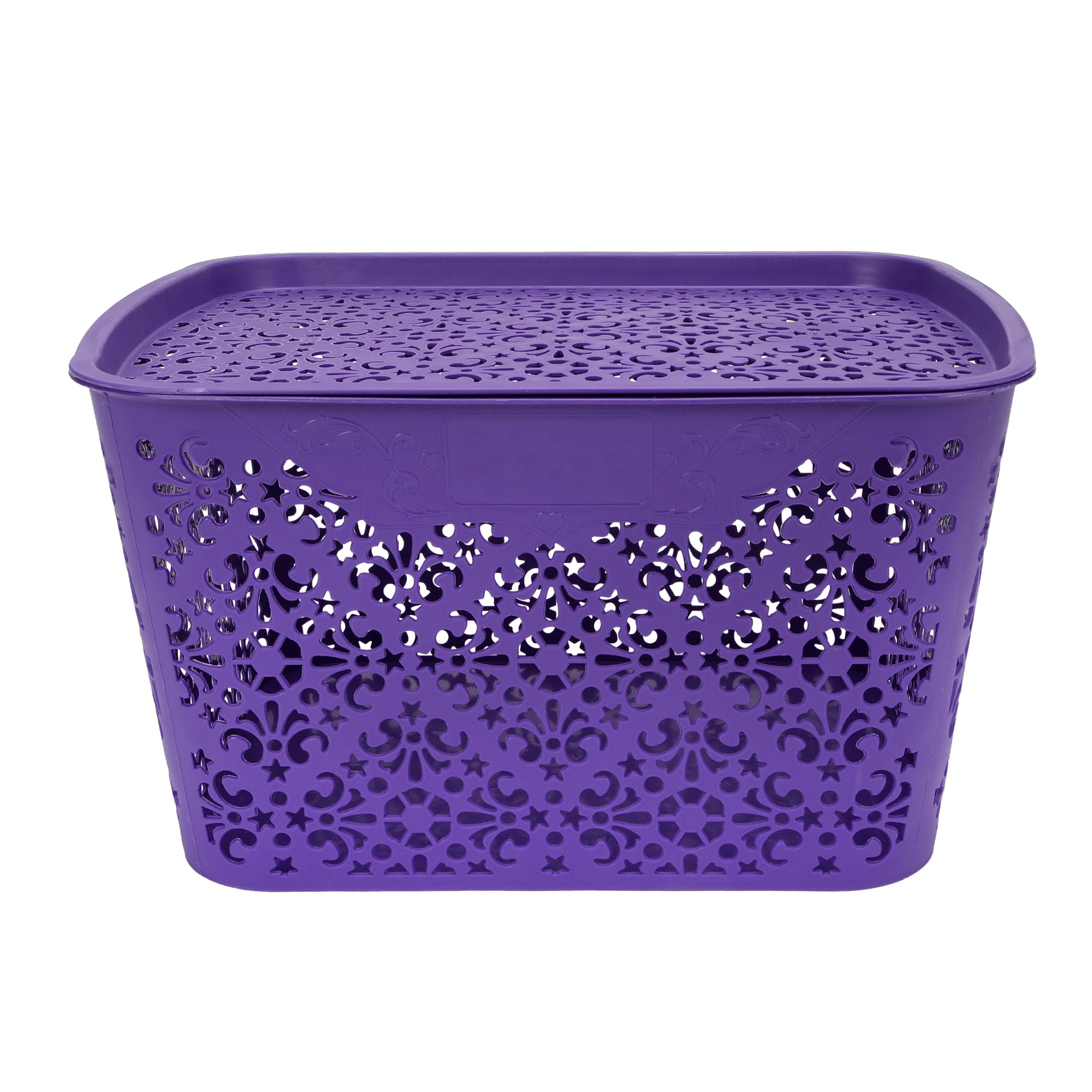 Cutting Edge Plastic Storage Turkish Baskets With Lid Set Of 1 Storing Fruit Vegetable Toys, Kitchen Bathroom Stationary Tools (