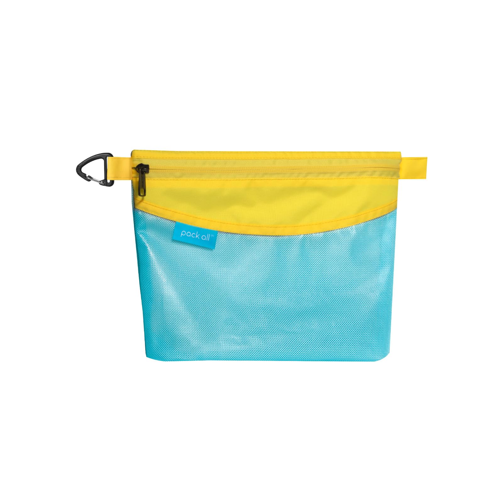 Pack All Water-Resistant Material Zipper Pouch, Mesh Zipper Bag For Storage, Travel, Office (Medium, Blue)