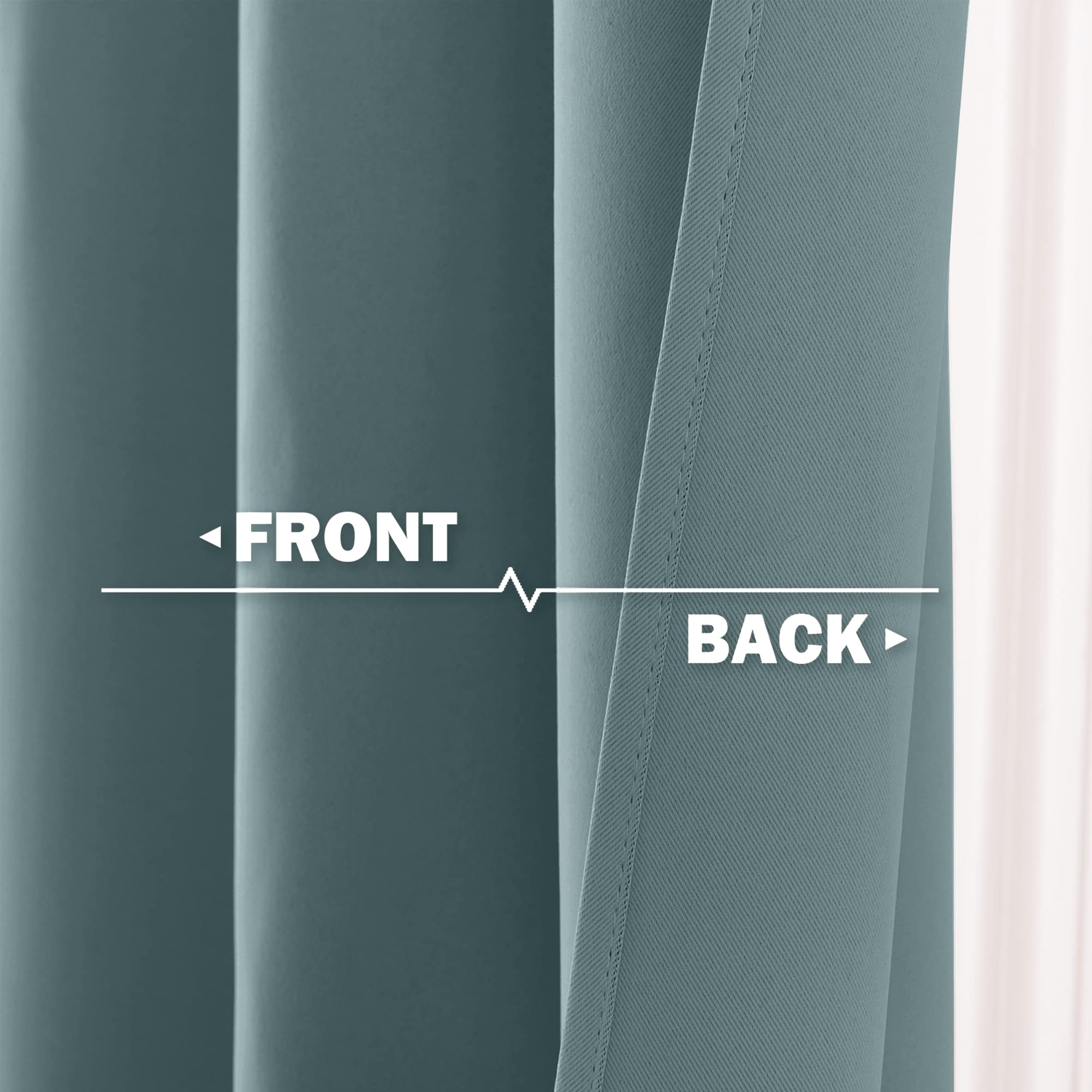 Nicetown Blackout Tiers Short Curtains For Bathroom Window 2 Panels Grommet Thermal Insulated Cafe Curtain For Kitchen/Nursery/Basement Small Windows, 26' Wide By 36' Long, Greyish Blue