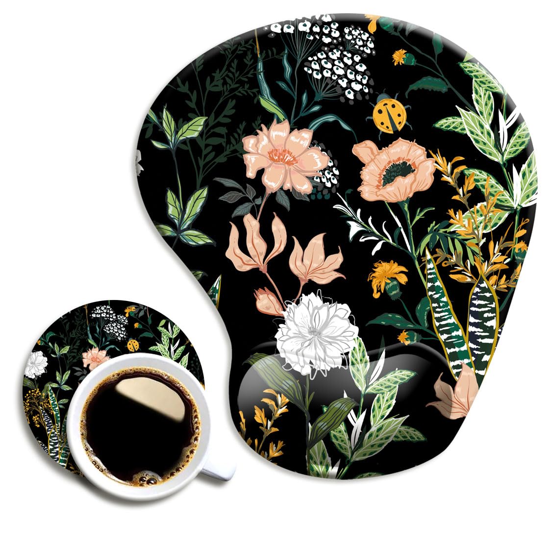 Dooke Ergonomic Mouse Pad With Wrist Support, Cute Mouse Pads With Non-Slip Pu Base For Home Office Working Studying Easy Typing