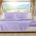 Nestl Lavender Rv Queen Sheets – Super Soft Rv Short Queen Sheets For Rv Camper, 4 Piece 1800 Microfiber Fitted Rv Sheets, Double Brushed Rv Bed Sheets Set, Camper Sheets And Pillowcases