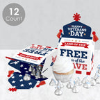 Big Dot Of Happiness Happy Veterans Day - Treat Box Party Favors - Patriotic Goodie Gable Boxes - Set Of 12