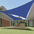 Ecoopts 5'X5'X5' Hdpe Sun Shade Sail Triangle Canopy Shades For Outdoor Patio Pergola Cover Fabric Blockage 95% Uv Resistant(Blu
