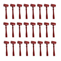 24 Pieces Judge Gavel Prop Mini Wooden Hammers Mallets Justice Costume Accessories For Auction Sale Courtroom Party Favors (Dark