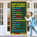 Wiooffen When You Enter This Classroom Door Cover Affirmation Station Empowerment Door Decor Back To School Front Door Porch Sig