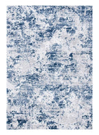 SAFAVIEH Amelia Collection Accent Rug - 4' x 6', Navy & Grey, Modern Abstract Design, Non-Shedding & Easy Care, Ideal for High T
