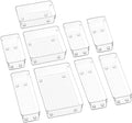 Golden Bird Drawer Organizer Set Dresser Desk Drawer Dividers,Bathroom Vanity Cosmetic Makeup Trays, Multipurpose Plastic Storag